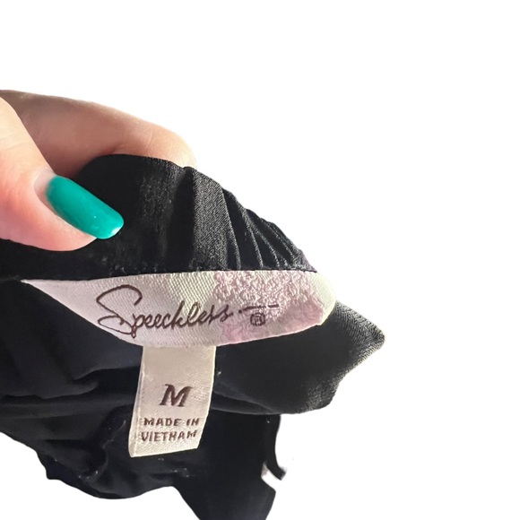 Y2K Black Halter Dress M Midi - Picture 4 of 4